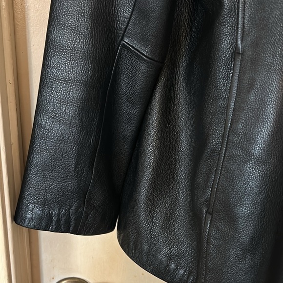 Wilsons black leather coat size L - Picture 4 of 12